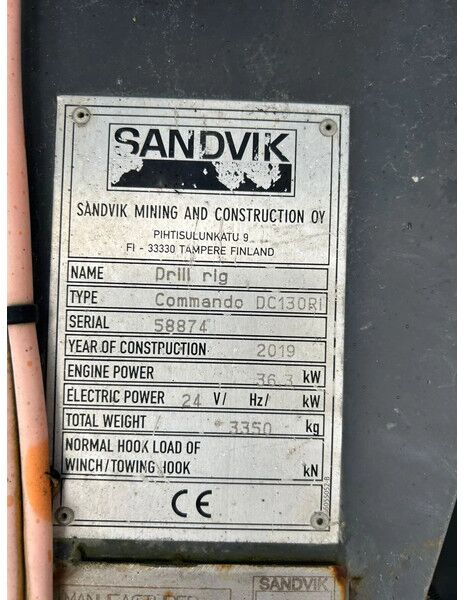 Leasing di Sandvik COMMANDO DC130 Ri | SURFACE DRILLING RIG | REMOTE Sandvik COMMANDO DC130 Ri | SURFACE DRILLING RIG | REMOTE: foto 20 Leasing di Sandvik COMMANDO DC130 Ri | SURFACE DRILLING RIG | REMOTE Sandvik COMMANDO DC130 Ri | SURFACE DRILLING RIG | REMOTE: foto 20