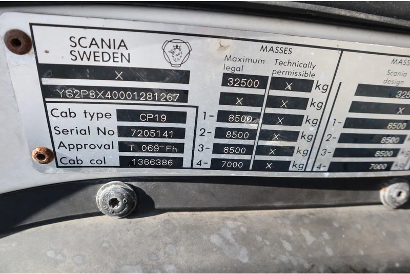 Autocarro scarrabile Scania P124-420 | 8X4 | HOOKLIFT | MANUAL | BIG AXLES | EURO 3: foto 20