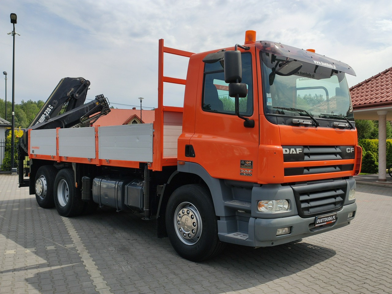 DAF CF 85.380 6x2 Oś Skrętna Skrzynia HDS HIAB 220C + Pilot - Autocarro con pianale/ Cassone fisso, Camion con gru: foto 4 DAF CF 85.380 6x2 Oś Skrętna Skrzynia HDS HIAB 220C + Pilot - Autocarro con pianale/ Cassone fisso, Camion con gru: foto 4