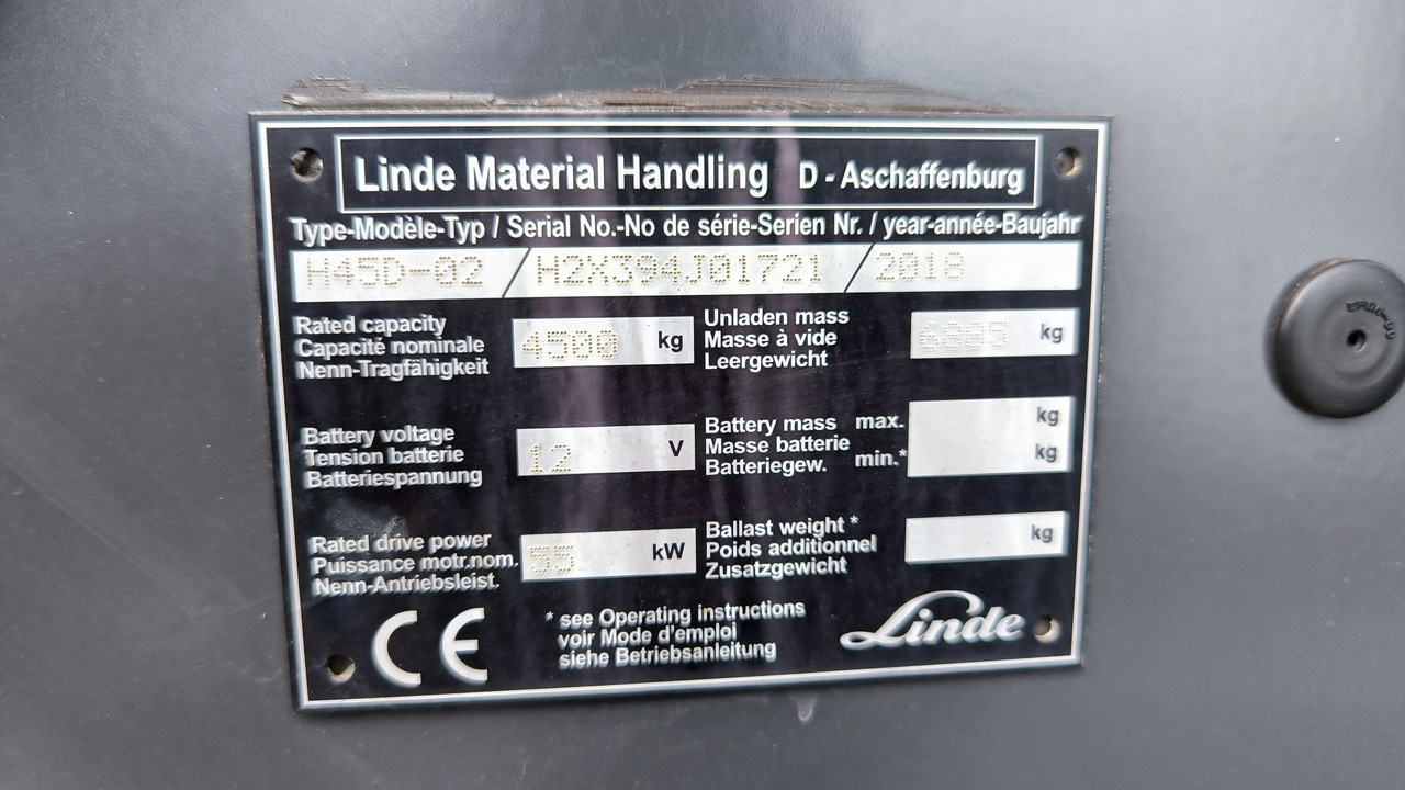 Carrello elevatore diesel LINDE H 45 D – 02: foto 8