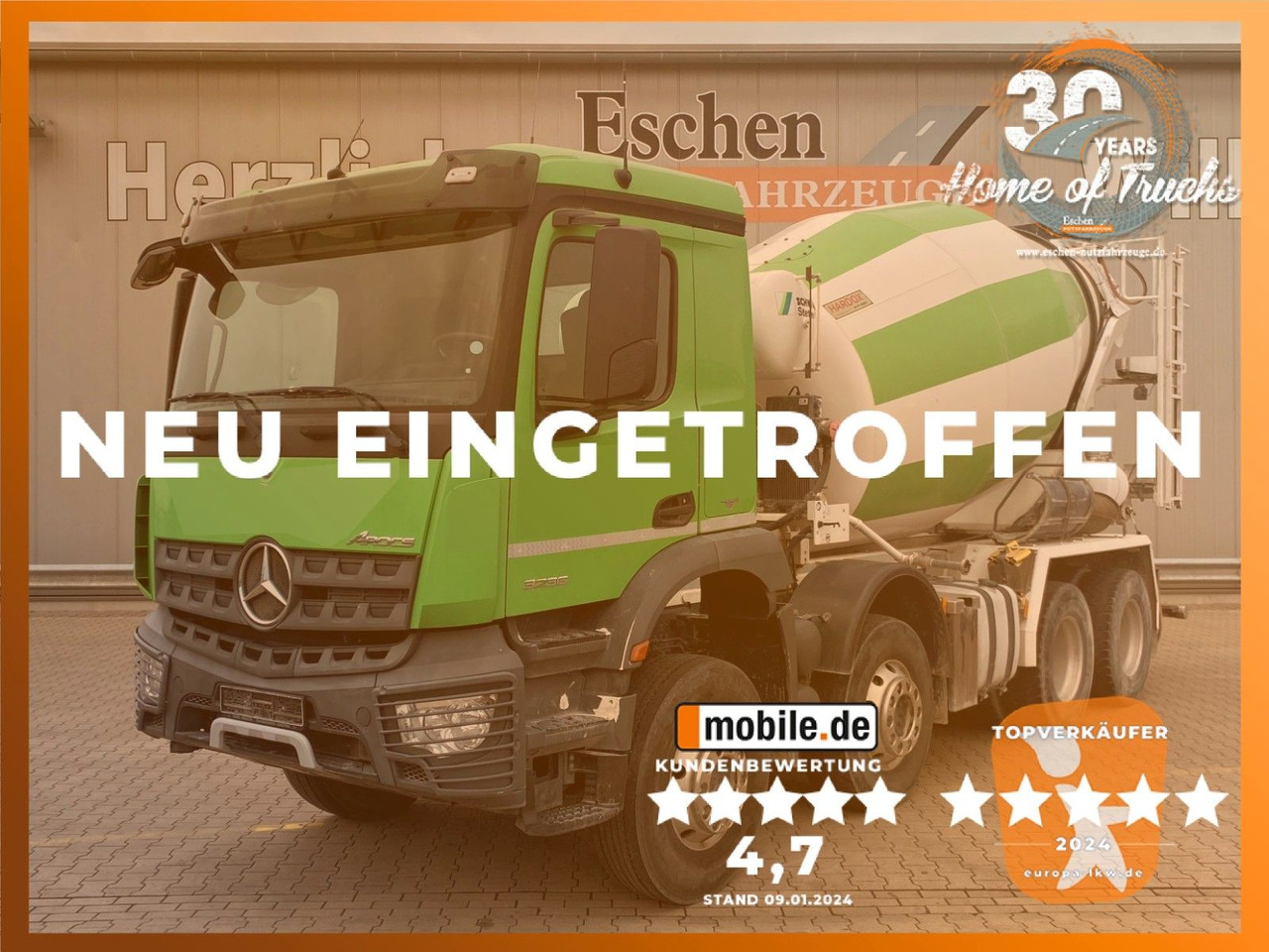 Mercedes-Benz 3236 Arocs | 9m³ Stetter*Klima*Navi*Blatt*1.Hand - Autobetoniera: foto 1 Mercedes-Benz 3236 Arocs | 9m³ Stetter*Klima*Navi*Blatt*1.Hand - Autobetoniera: foto 1