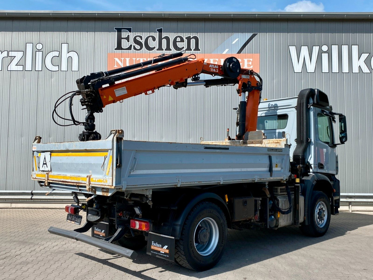 Autocarro ribaltabile, Camion con gru Mercedes-Benz Arocs 1843 HAD 4x4 | Atlas 116.3-A3*5+6.Kreis: foto 6
