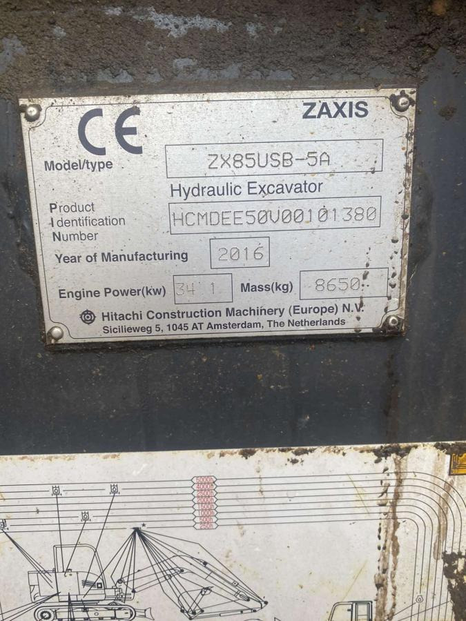 Hitachi ZX85USB-5A - Escavatore cingolato: foto 4 Hitachi ZX85USB-5A - Escavatore cingolato: foto 4