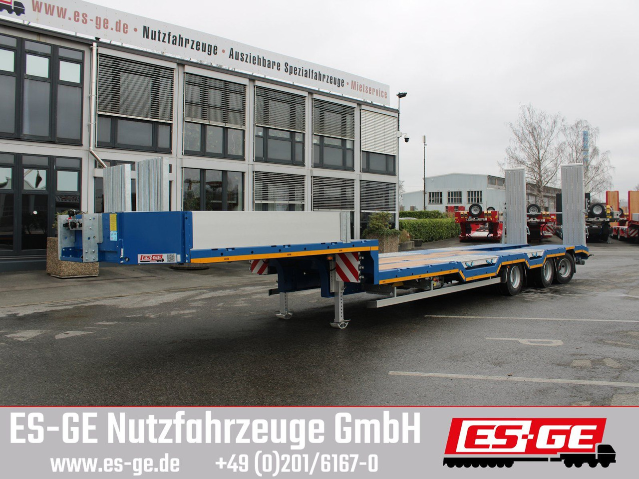 ES-GE 3-Achs-Satteltieflader - Radmulden - Semirimorchio pianale ribassato: foto 2 ES-GE 3-Achs-Satteltieflader - Radmulden - Semirimorchio pianale ribassato: foto 2