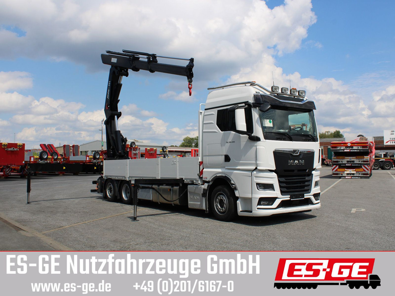 MAN TGX 26.480 6x2-4 LL CH mit MKG HLK531 a5 - Autocarro con pianale/ Cassone fisso, Camion con gru: foto 3 MAN TGX 26.480 6x2-4 LL CH mit MKG HLK531 a5 - Autocarro con pianale/ Cassone fisso, Camion con gru: foto 3