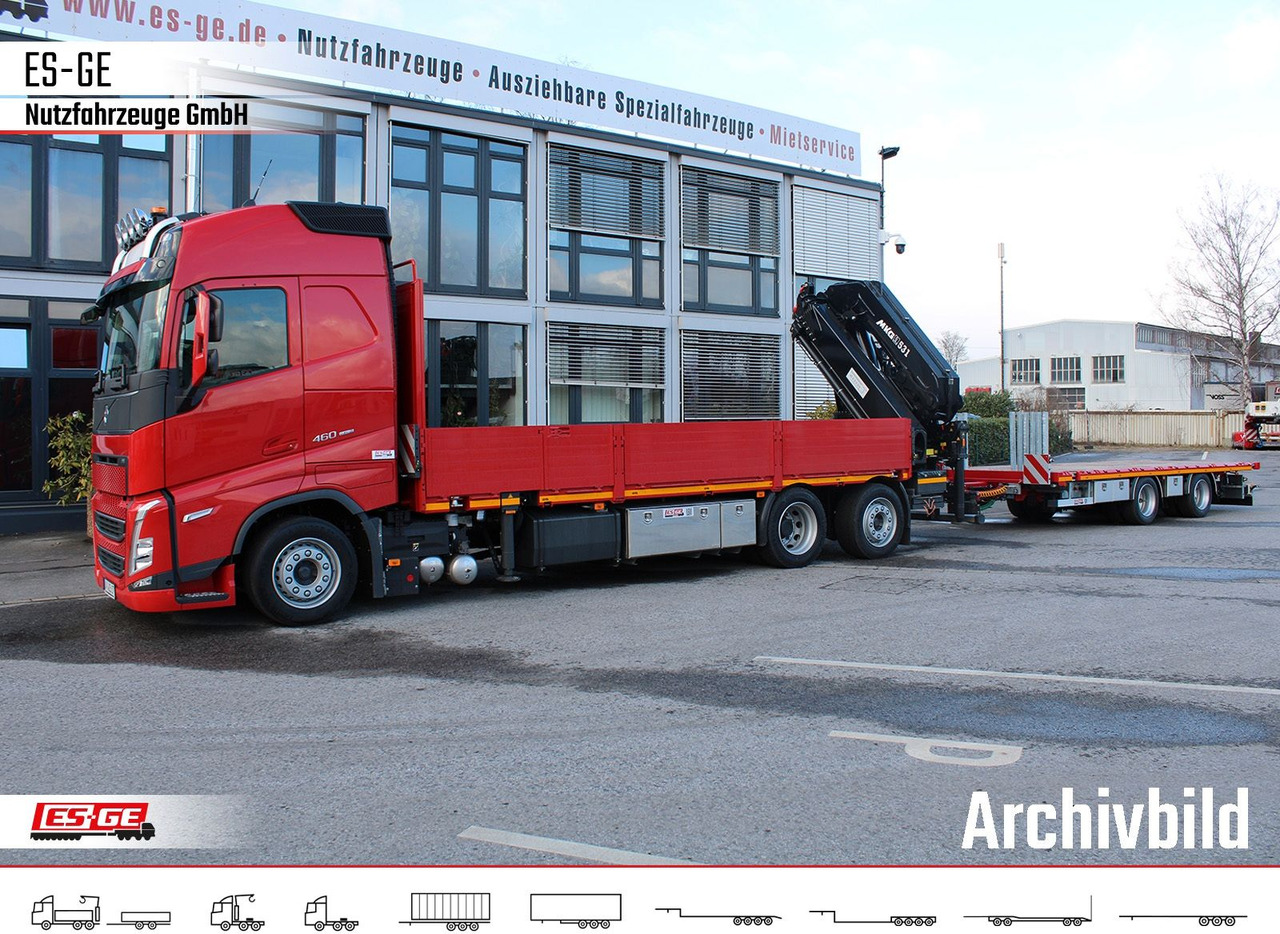 Volvo FH 460 6x2R NLA, MKG HLK 531HP a6 - Autocarro con pianale/ Cassone fisso, Camion con gru: foto 1 Volvo FH 460 6x2R NLA, MKG HLK 531HP a6 - Autocarro con pianale/ Cassone fisso, Camion con gru: foto 1