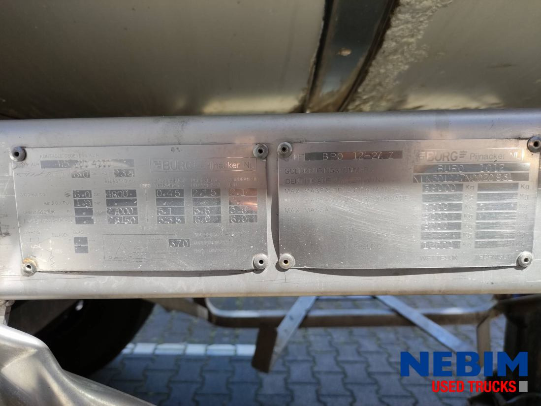 Burg BPO 12-27 Z - Tank 26.165 Ltr - Semirimorchio cisterna: foto 4 Burg BPO 12-27 Z - Tank 26.165 Ltr - Semirimorchio cisterna: foto 4