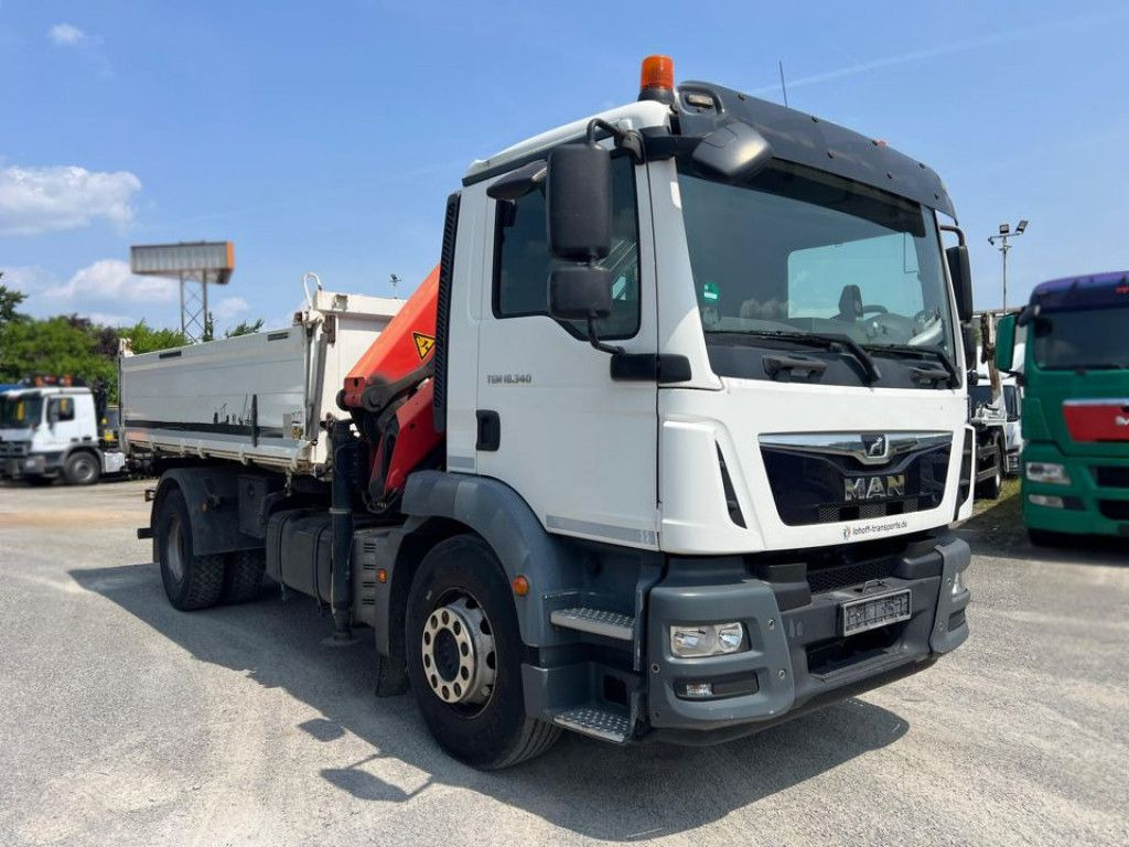 MAN TG-M 18.340 4x2 2-Achs Kipper Kran Palf. PK 130 - Autocarro ribaltabile, Camion con gru: foto 2 MAN TG-M 18.340 4x2 2-Achs Kipper Kran Palf. PK 130 - Autocarro ribaltabile, Camion con gru: foto 2