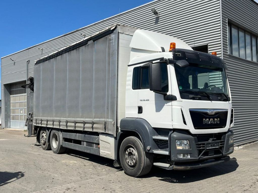 MAN TG-S 26.400 6x2-2 BL Pritsche Heckkran 5xhydr.Au - Camion con gru: foto 2 MAN TG-S 26.400 6x2-2 BL Pritsche Heckkran 5xhydr.Au - Camion con gru: foto 2