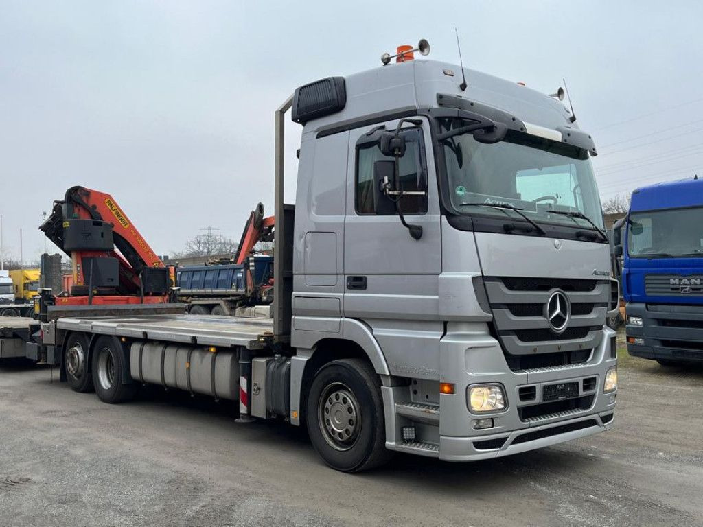 Mercedes-Benz Actros 2541 Pritsche Heckkran Palfinger PK 34002 - Camion con gru, Autocarro con pianale/ Cassone fisso: foto 2 Mercedes-Benz Actros 2541 Pritsche Heckkran Palfinger PK 34002 - Camion con gru, Autocarro con pianale/ Cassone fisso: foto 2