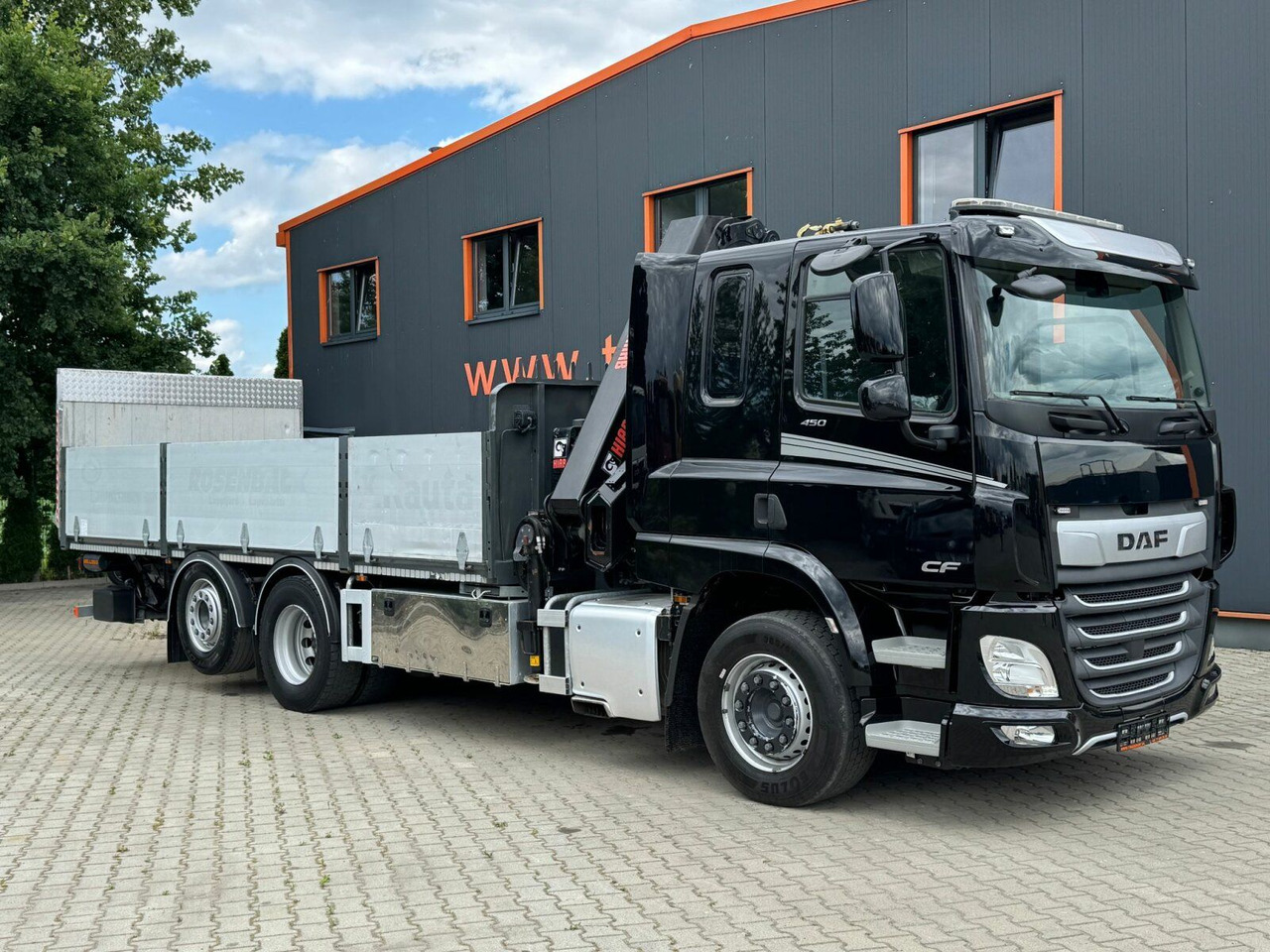 DAF CF 450 FAN 6x2 Pritsche mit Kran HIAB 188 E-6 - Autocarro con pianale/ Cassone fisso, Camion con gru: foto 4 DAF CF 450 FAN 6x2 Pritsche mit Kran HIAB 188 E-6 - Autocarro con pianale/ Cassone fisso, Camion con gru: foto 4