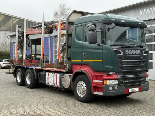 Scania R560 6x4 Holztransport Kran LOGLIFT HIAB 140S79R - Camion trasporto legname, Camion con gru: foto 1 Scania R560 6x4 Holztransport Kran LOGLIFT HIAB 140S79R - Camion trasporto legname, Camion con gru: foto 1