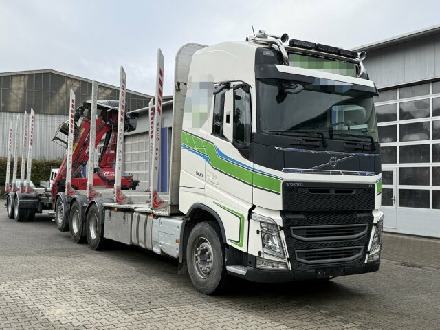 Volvo FH 510 8x4 Holztransporter Kran PENZ *Anhänger - Camion trasporto legname, Camion con gru: foto 1 Volvo FH 510 8x4 Holztransporter Kran PENZ *Anhänger - Camion trasporto legname, Camion con gru: foto 1