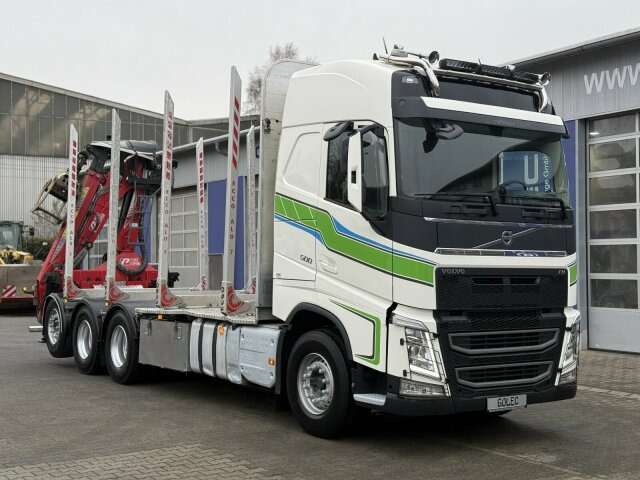 Volvo FH 510 8x4 Holztransporter Kran PENZ *Anhänger - Camion trasporto legname, Camion con gru: foto 1 Volvo FH 510 8x4 Holztransporter Kran PENZ *Anhänger - Camion trasporto legname, Camion con gru: foto 1