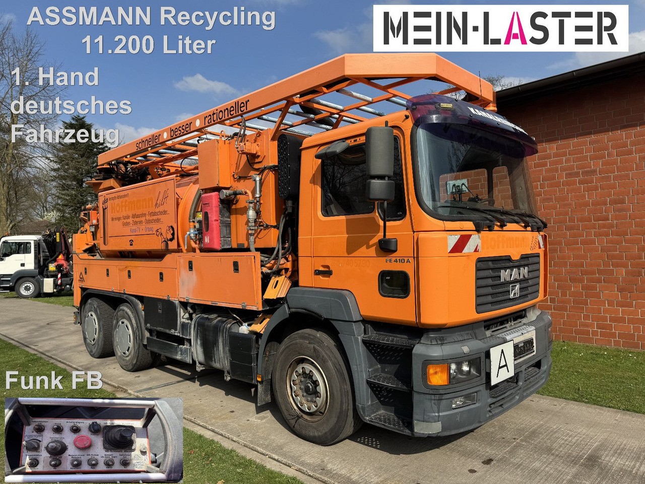 MAN FE 410 Assmann Saug HD Spüler Recycling + FB. - Autospurgo: foto 1 MAN FE 410 Assmann Saug HD Spüler Recycling + FB. - Autospurgo: foto 1