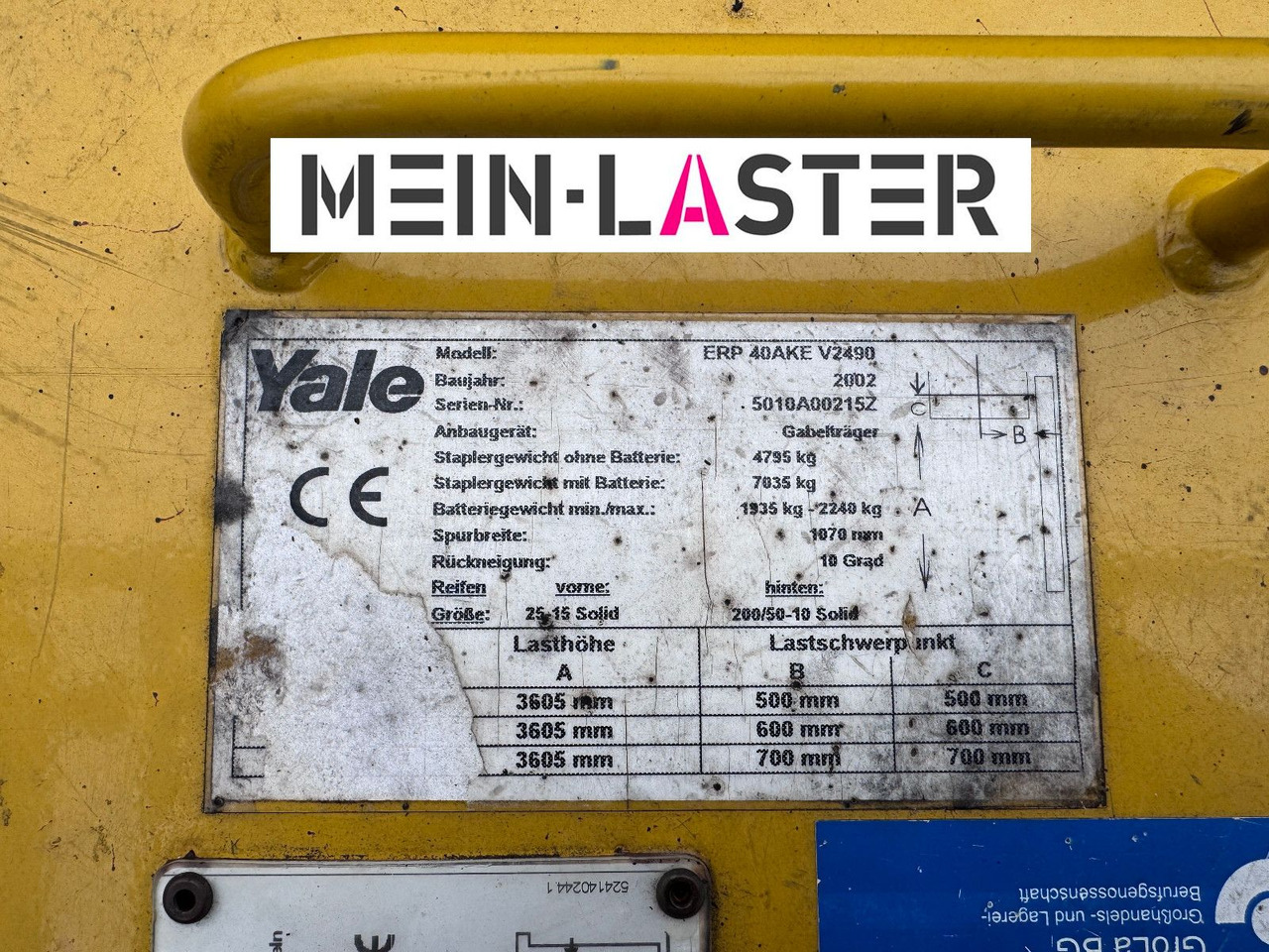 Leasing di  Yale ERP 40 AKE 4.000 kg - 3,6 m Zusatzhydraulik 1.Hd Yale ERP 40 AKE 4.000 kg - 3,6 m Zusatzhydraulik 1.Hd: foto 8