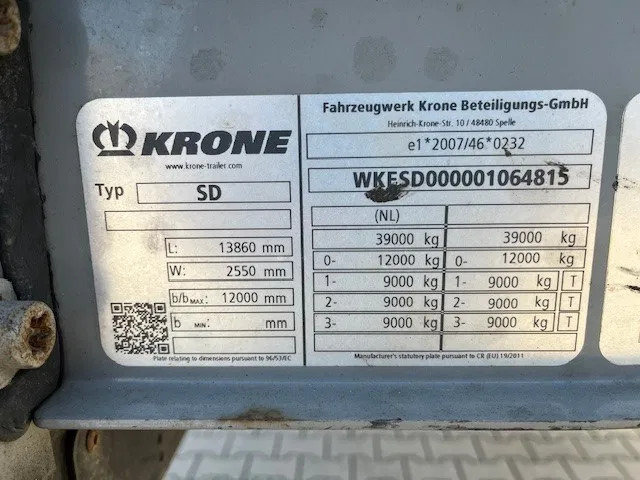 Krone 2023 Krone XL mega hupac flat with damage - Semirimorchio furgonato: foto 4 Krone 2023 Krone XL mega hupac flat with damage - Semirimorchio furgonato: foto 4