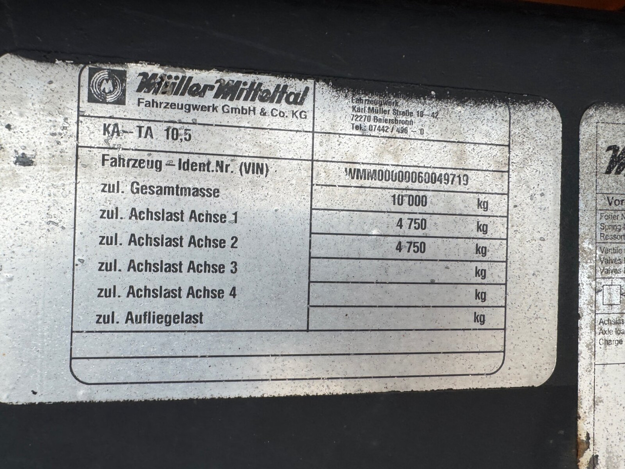 KA-TA 10.5C KA-TA 10.5C, Ex-Stadtverwaltung - Rimorchio ribaltabile: foto 2 KA-TA 10.5C KA-TA 10.5C, Ex-Stadtverwaltung - Rimorchio ribaltabile: foto 2