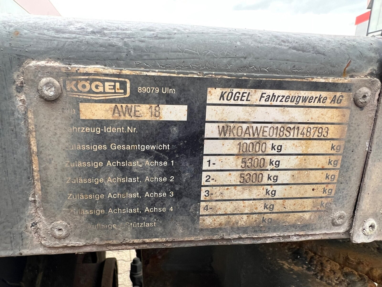 Kögel AWE 18 AWE 18, Ex-Fahrschule - Rimorchio telaio: foto 4 Kögel AWE 18 AWE 18, Ex-Fahrschule - Rimorchio telaio: foto 4