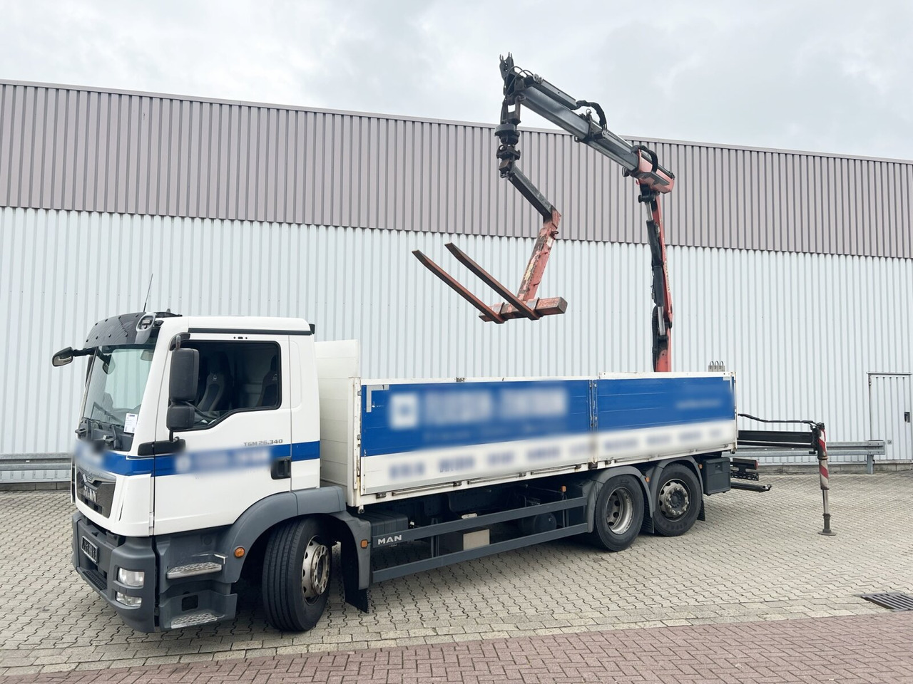 Camion con gru, Autocarro con pianale/ Cassone fisso MAN TGM 26.340 6X2-4 LL TGM 26.340 6X2-4 LL, Lenk-/Liftachse, Heckkran Palfinger PK 11001, faltbar: foto 10