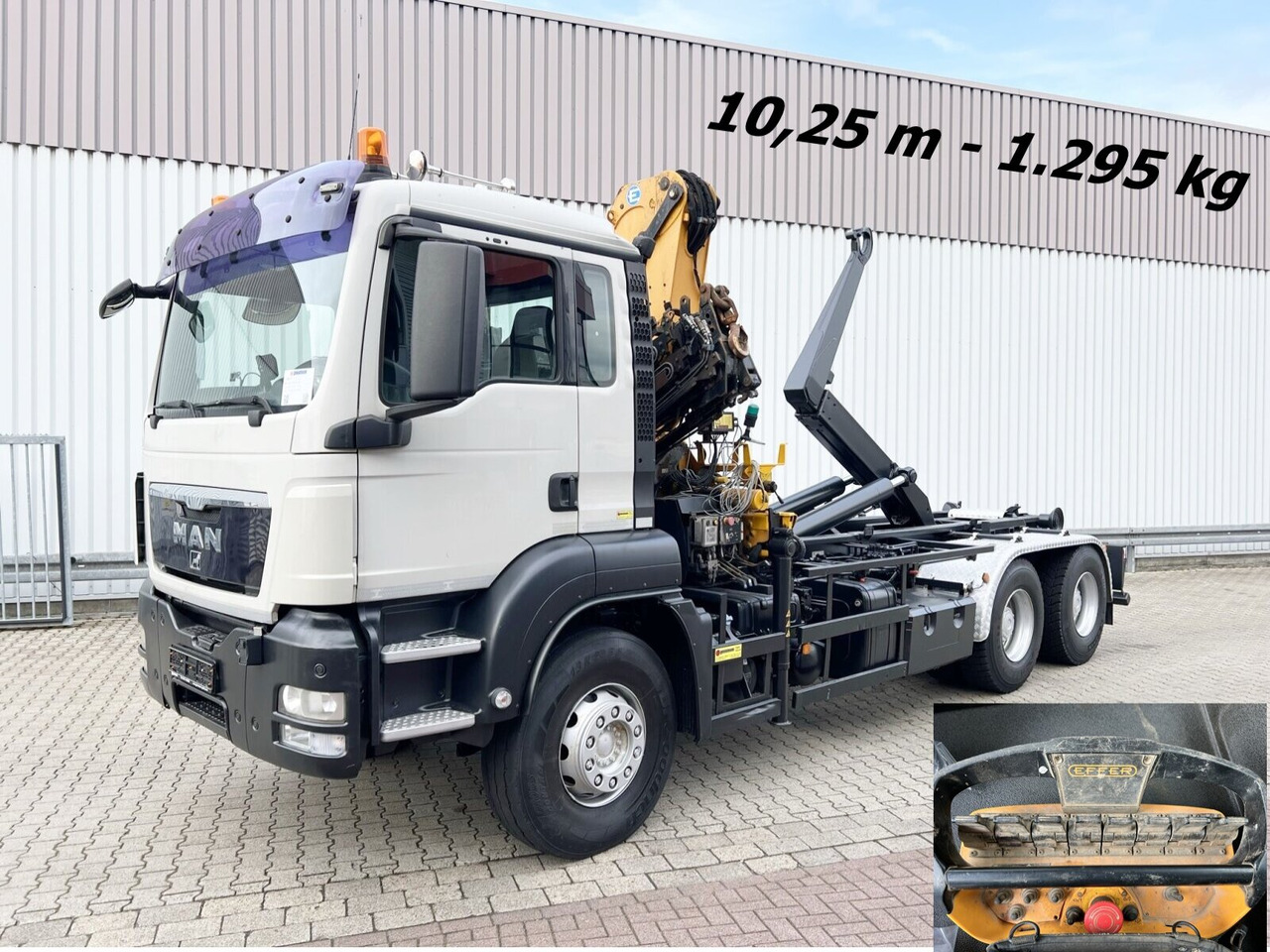 MAN TGS 33.440 6X4 BL TGS 33.440 6X4 BL mit Kran Effer 165-3S, Funk - Autocarro scarrabile, Camion con gru: foto 1 MAN TGS 33.440 6X4 BL TGS 33.440 6X4 BL mit Kran Effer 165-3S, Funk - Autocarro scarrabile, Camion con gru: foto 1