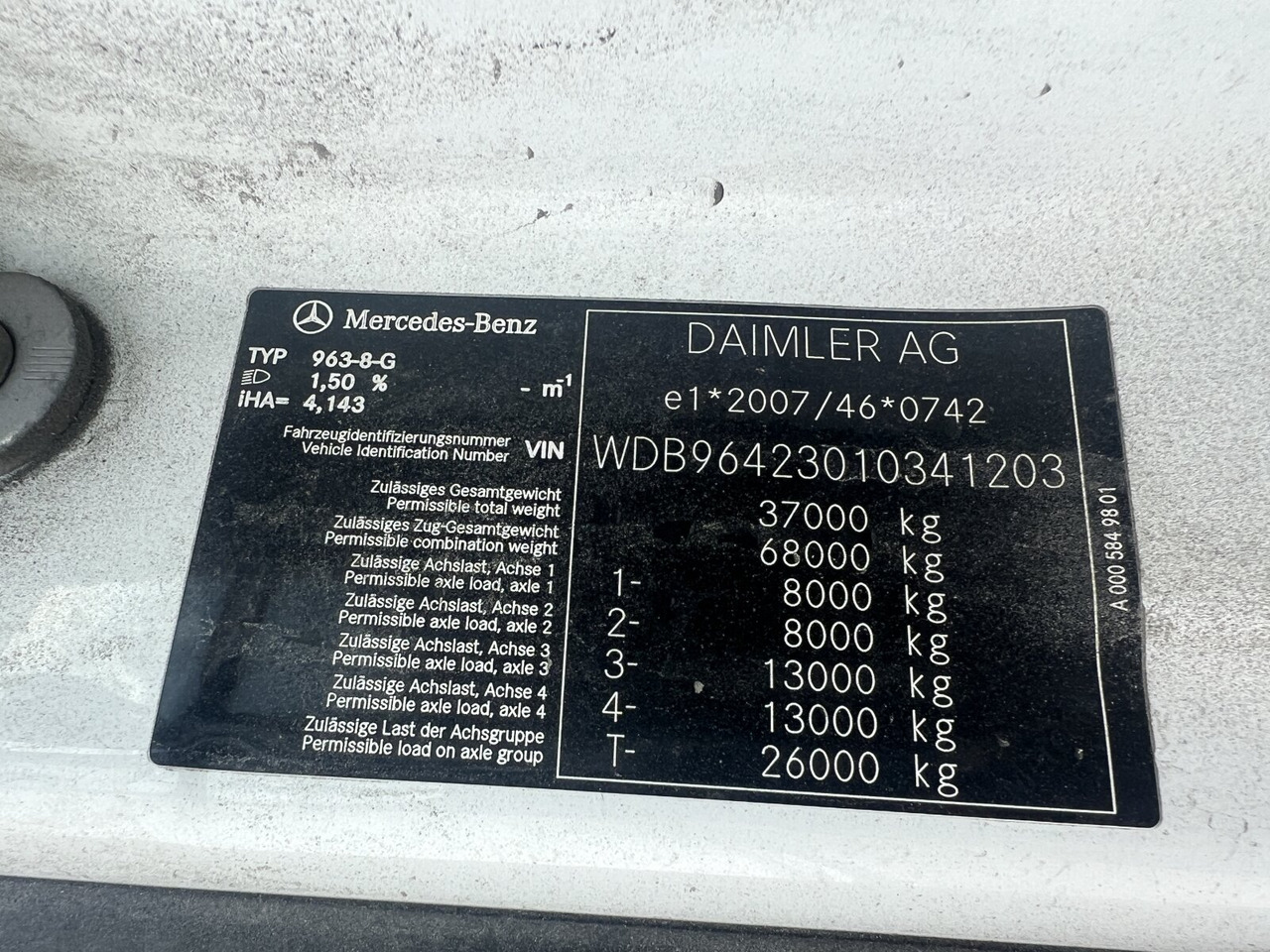 Leasing di Mercedes-Benz Arocs 3253 K 8x4/4 Arocs 3253 K 8x4/4, Retarder Mercedes-Benz Arocs 3253 K 8x4/4 Arocs 3253 K 8x4/4, Retarder: foto 8