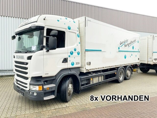 Scania R450 LB 6x2-4 R450 LB 6x2-4 Getränkekoffer, Retarder, Lift-/Lenkachse, Stapleraufnahme - Autocarro furgonato: foto 1 Scania R450 LB 6x2-4 R450 LB 6x2-4 Getränkekoffer, Retarder, Lift-/Lenkachse, Stapleraufnahme - Autocarro furgonato: foto 1
