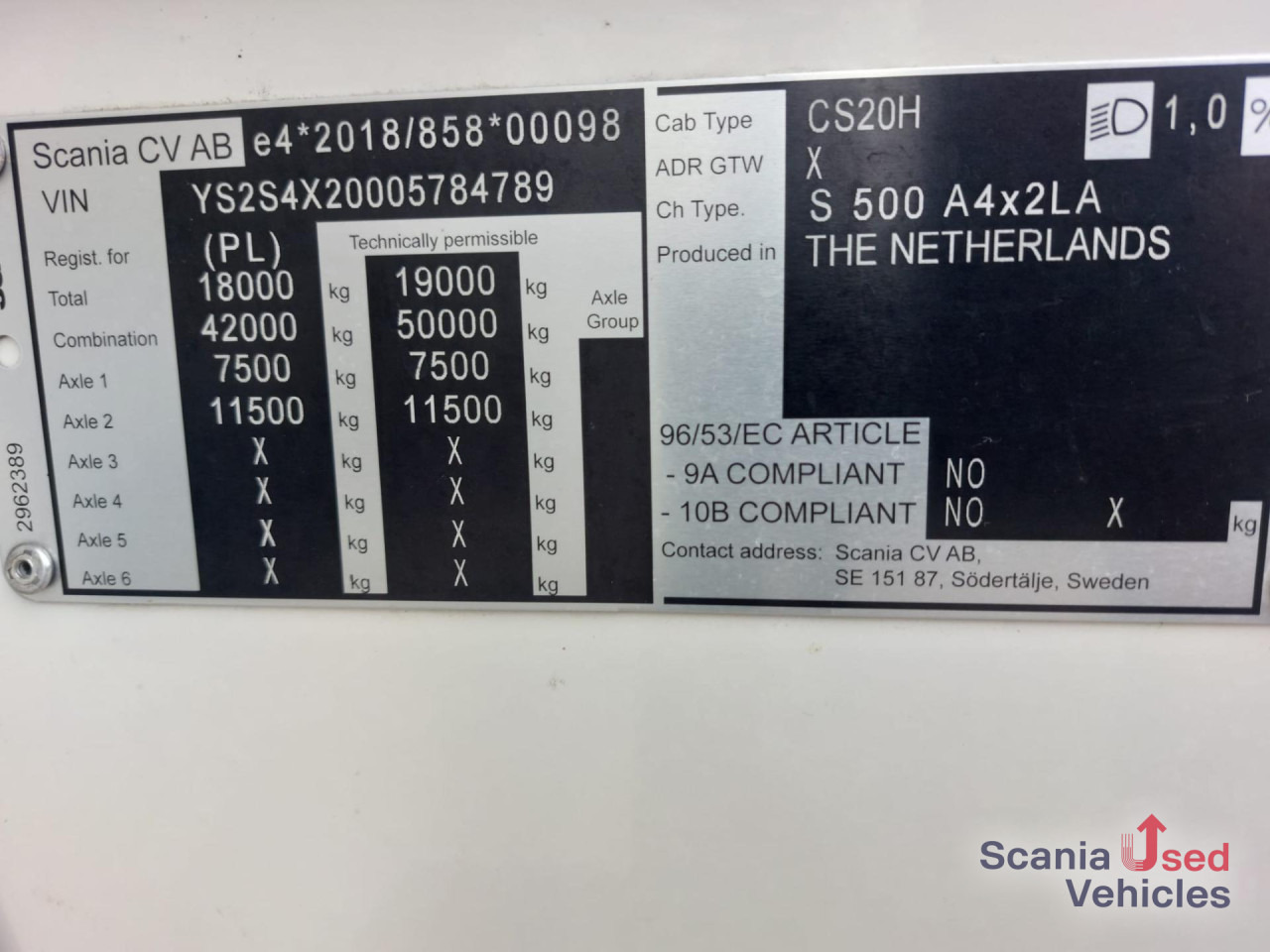 SCANIA S 500 A4x2LA Highline 4-Balg Luftfederung LEDER - Trattore stradale: foto 5 SCANIA S 500 A4x2LA Highline 4-Balg Luftfederung LEDER - Trattore stradale: foto 5