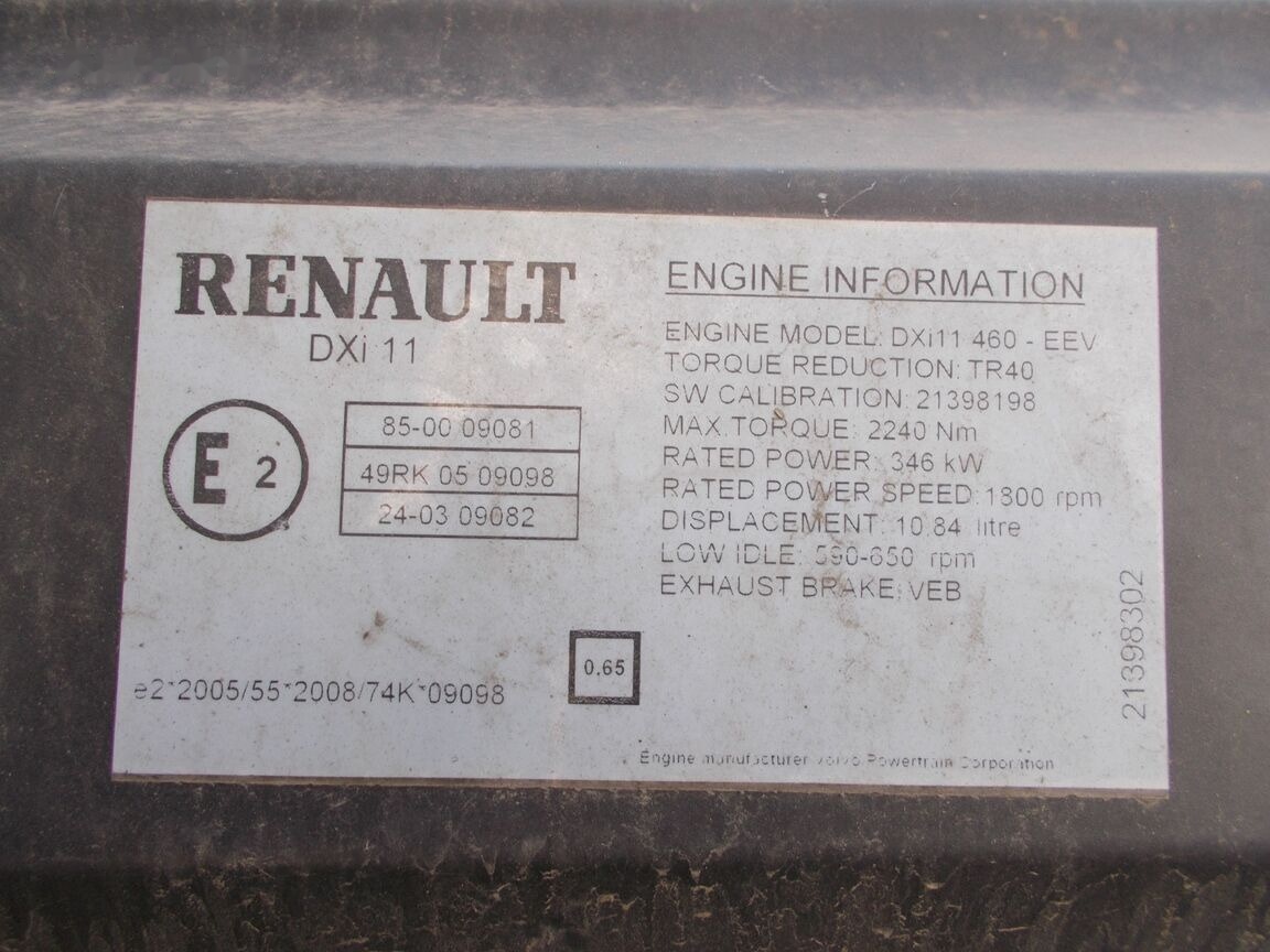 Renault DXI 11 460 LIFTING COMPLETE , EURO 5 Renault PREMIUM - Motore per Camion: foto 3 Renault DXI 11 460 LIFTING COMPLETE , EURO 5 Renault PREMIUM - Motore per Camion: foto 3