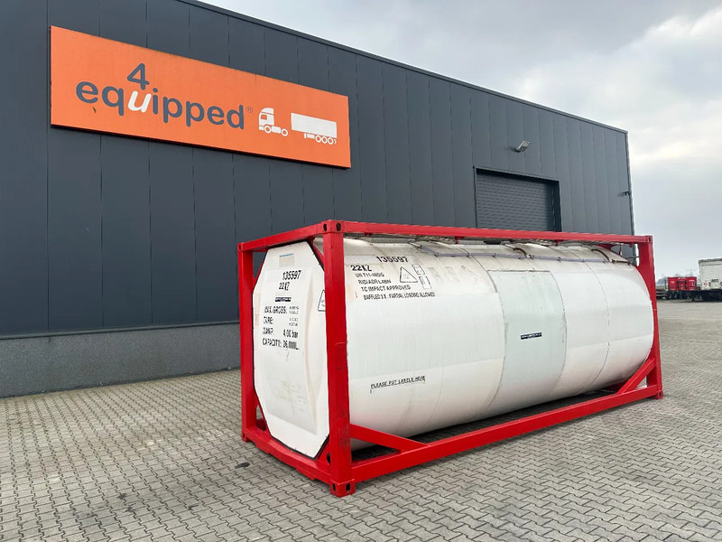 SINGAMAS 20FT ISO, 26.000L/1-COMP/3 BAFFELS/3 manholes, 5Y: 08-2027, L4BN, T11 - Serbatoio di stoccaggio: foto 1 SINGAMAS 20FT ISO, 26.000L/1-COMP/3 BAFFELS/3 manholes, 5Y: 08-2027, L4BN, T11 - Serbatoio di stoccaggio: foto 1