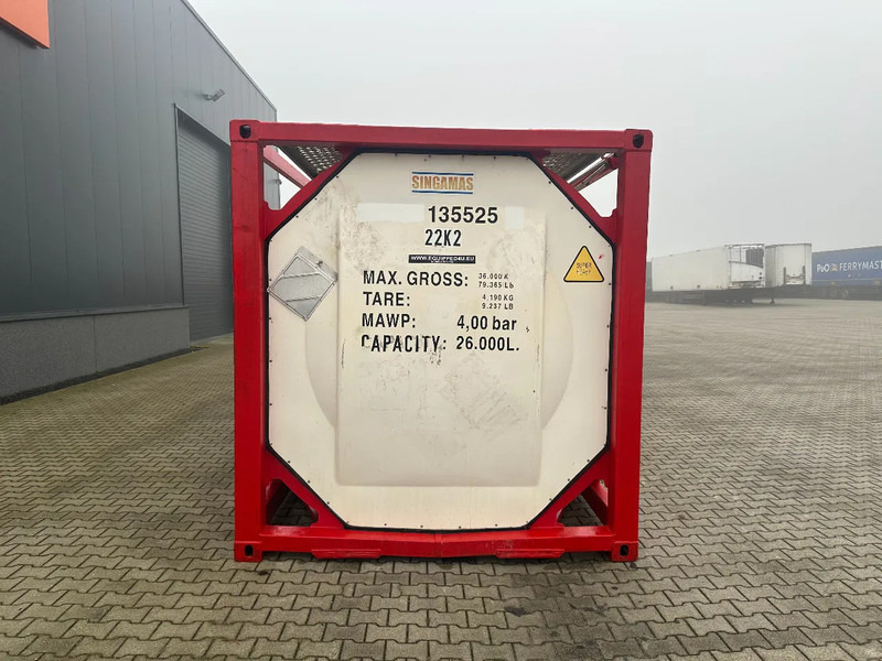 SINGAMAS 20FT ISO, 26.000L/1-COMP/3 BAFFELS/3 manholes, 5Y inspection: 06/2027 - Serbatoio di stoccaggio: foto 5 SINGAMAS 20FT ISO, 26.000L/1-COMP/3 BAFFELS/3 manholes, 5Y inspection: 06/2027 - Serbatoio di stoccaggio: foto 5