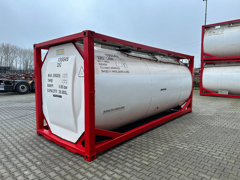 SINGAMAS 20FT ISO, 26.000L/1-COMP/3 BAFFELS/3 manholes, 5Y inspection: 06/2027 - Serbatoio di stoccaggio: foto 4 SINGAMAS 20FT ISO, 26.000L/1-COMP/3 BAFFELS/3 manholes, 5Y inspection: 06/2027 - Serbatoio di stoccaggio: foto 4