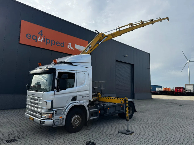 Scania P114-340 + HIAB 19-5 crane + remote / Euro-3 / 3 pedals / NL-truck / APK: 12-2025 - Camion con gru: foto 2 Scania P114-340 + HIAB 19-5 crane + remote / Euro-3 / 3 pedals / NL-truck / APK: 12-2025 - Camion con gru: foto 2