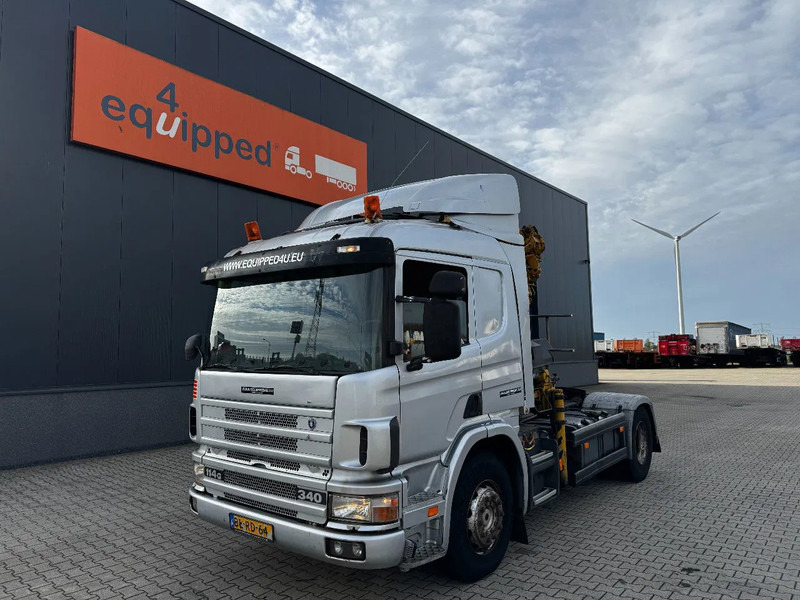 Scania P114-340 + HIAB 19-5 crane + remote / Euro-3 / 3 pedals / NL-truck / APK: 12-2025 - Camion con gru: foto 4 Scania P114-340 + HIAB 19-5 crane + remote / Euro-3 / 3 pedals / NL-truck / APK: 12-2025 - Camion con gru: foto 4