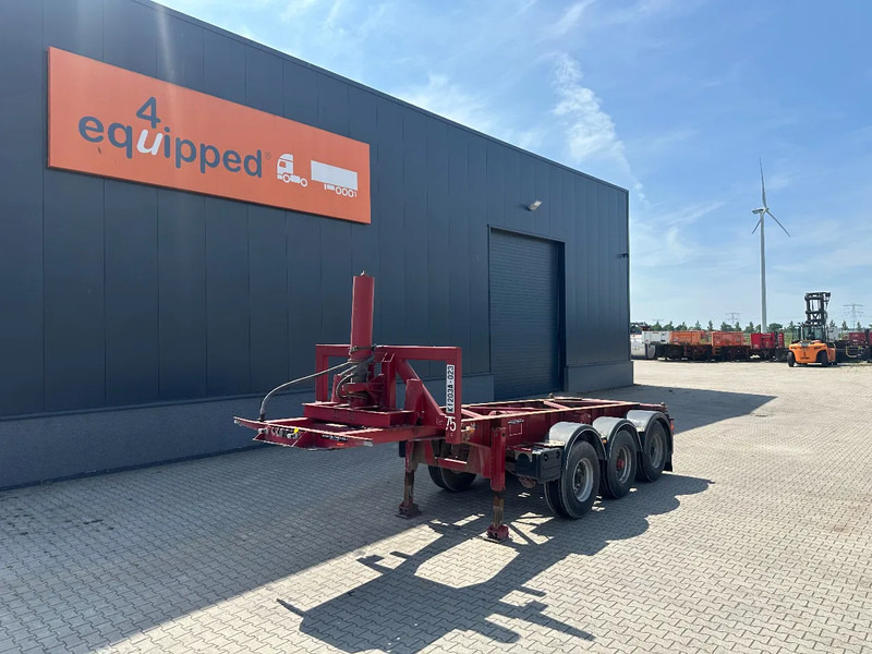 Van Hool 3 AXLE 20FT TIPPING-CHASSIS, BPW + disc, liftaxle, steering axle, BROKEN HYVA-CYLINDER - Semirimorchio portacontainer/ Caisse interchangeable: foto 1 Van Hool 3 AXLE 20FT TIPPING-CHASSIS, BPW + disc, liftaxle, steering axle, BROKEN HYVA-CYLINDER - Semirimorchio portacontainer/ Caisse interchangeable: foto 1