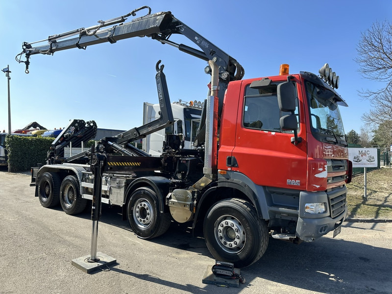 DAF CF 85.410 8x4 HOOKLIFT + CRANE HIAB 244 EP-3 HIDUO - Radio - Rotator - RETARDER - EURO 4 - BIG AXLES HUB REDUCTION - Autocarro scarrabile, Camion con gru: foto 1 DAF CF 85.410 8x4 HOOKLIFT + CRANE HIAB 244 EP-3 HIDUO - Radio - Rotator - RETARDER - EURO 4 - BIG AXLES HUB REDUCTION - Autocarro scarrabile, Camion con gru: foto 1