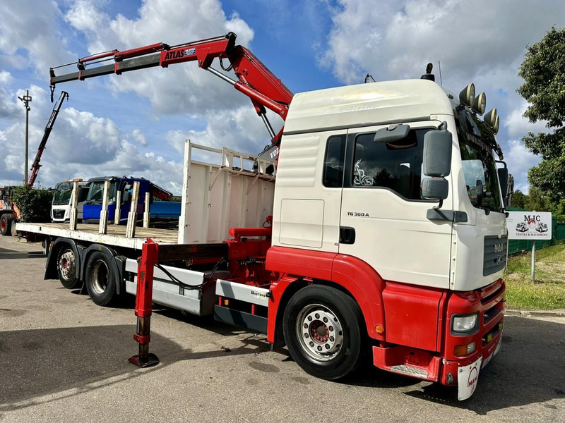 MAN TG 360 A 6x2 + CRANE ATLAS 100.1 A3 - PLATFORM 5m80 - E3 - LIFT-AXLE - FULL AIR SUSPENSION - ZF AS TRONIC - BE TRUCK - Camion con gru: foto 1 MAN TG 360 A 6x2 + CRANE ATLAS 100.1 A3 - PLATFORM 5m80 - E3 - LIFT-AXLE - FULL AIR SUSPENSION - ZF AS TRONIC - BE TRUCK - Camion con gru: foto 1