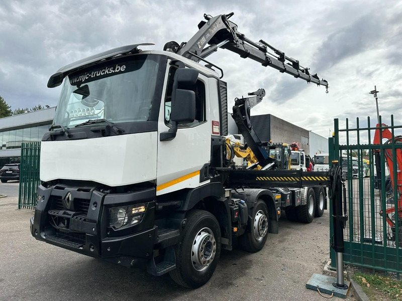 Renault C460 8x4 HOOKLIFT + (19m!) CRANE HIAB 288 E-6 HIDUO - RADIO - 5/6 F - STEEL SPRING / HUB REDUCTION - BE TRUCK - Autocarro scarrabile, Camion con gru: foto 3 Renault C460 8x4 HOOKLIFT + (19m!) CRANE HIAB 288 E-6 HIDUO - RADIO - 5/6 F - STEEL SPRING / HUB REDUCTION - BE TRUCK - Autocarro scarrabile, Camion con gru: foto 3