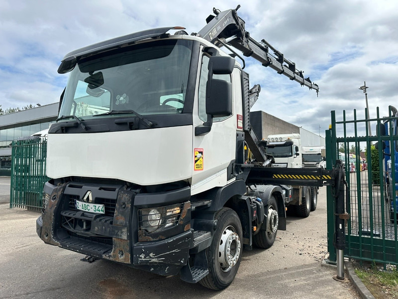 Renault C460 8x4 HOOKLIFT + CRANE HIAB 288 E-6 HIDUO - RADIO - 5/6 F - STEEL SPRING / HUB REDUCTION - Autocarro scarrabile, Camion con gru: foto 3 Renault C460 8x4 HOOKLIFT + CRANE HIAB 288 E-6 HIDUO - RADIO - 5/6 F - STEEL SPRING / HUB REDUCTION - Autocarro scarrabile, Camion con gru: foto 3