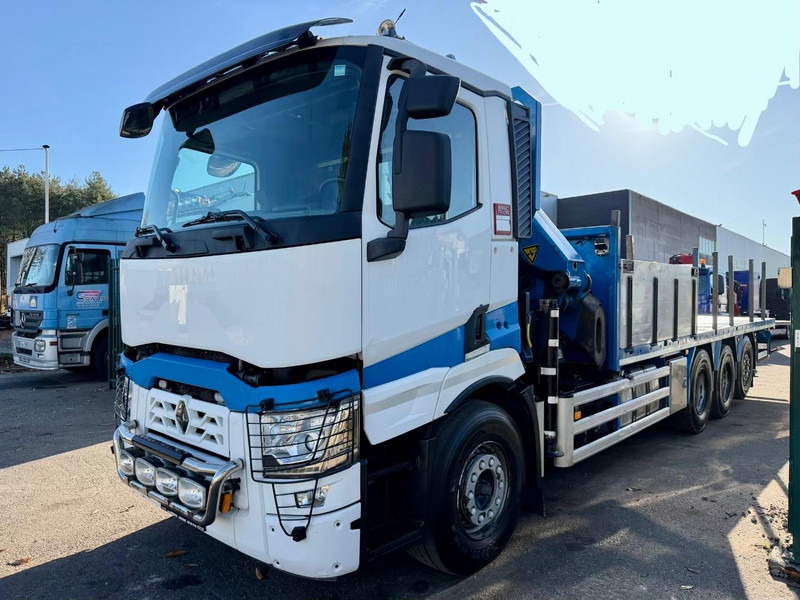 Renault C480 8x4 Pritsche + Kran (20m!) PALFINGER PK33002-EH E (6x) - PLATFORM 8m25 - LIFT/STEERING - GOOD TIRES - BE TRUCK - Autocarro con pianale/ Cassone fisso, Camion con gru: foto 3 Renault C480 8x4 Pritsche + Kran (20m!) PALFINGER PK33002-EH E (6x) - PLATFORM 8m25 - LIFT/STEERING - GOOD TIRES - BE TRUCK - Autocarro con pianale/ Cassone fisso, Camion con gru: foto 3