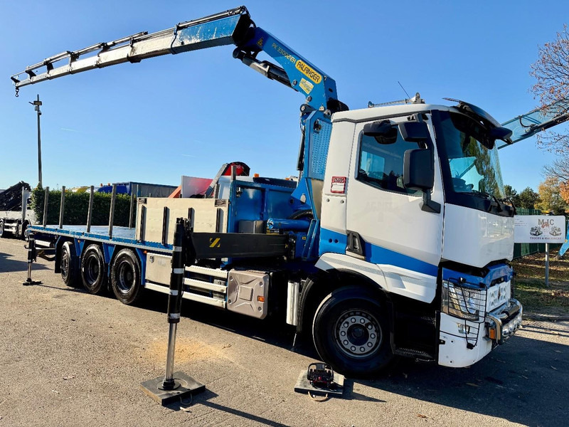 Renault C480 8x4 TRIDEM + CRANE (20m!) PALFINGER PK33002-EH E (6x) - PLATFORM 8m25 - LIFT/STEERING - GOOD TIRES - BE TRUCK - Camion con gru: foto 1 Renault C480 8x4 TRIDEM + CRANE (20m!) PALFINGER PK33002-EH E (6x) - PLATFORM 8m25 - LIFT/STEERING - GOOD TIRES - BE TRUCK - Camion con gru: foto 1