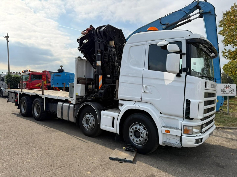 Scania 114C-380 8x4 PRITSCHE + KRAN HIAB 700 E-5 - PLATFORM 6m80 + TWISTLOCKS - MANUAL - RETARDER - STEEL SPRING / BIG AXLE HUB REDUCTION - AP ACHSEN - Autocarro con pianale/ Cassone fisso, Camion con gru: foto 2 Scania 114C-380 8x4 PRITSCHE + KRAN HIAB 700 E-5 - PLATFORM 6m80 + TWISTLOCKS - MANUAL - RETARDER - STEEL SPRING / BIG AXLE HUB REDUCTION - AP ACHSEN - Autocarro con pianale/ Cassone fisso, Camion con gru: foto 2