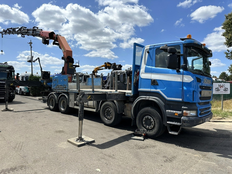 Scania G440 8x4 + (25m!) CRANE PALFINGER PK78002 SH G 8x + WINCH - PLATFORM 6m25 - MANUAL - HUB REDUCTION - STEEL SPRING - EURO 5 - BE TRUCK - Camion con gru: foto 1 Scania G440 8x4 + (25m!) CRANE PALFINGER PK78002 SH G 8x + WINCH - PLATFORM 6m25 - MANUAL - HUB REDUCTION - STEEL SPRING - EURO 5 - BE TRUCK - Camion con gru: foto 1