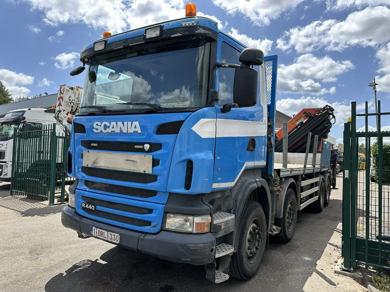 Scania G440 8x4 PRITSCHE + (25m!) KRAN PALFINGER PK78002 SH G 8x + WINCH - PLATFORM 6m25 - SCHALT - AP ACHSEN - BLATT - EURO 5 - BELGISCHE - Autocarro con pianale/ Cassone fisso, Camion con gru: foto 4 Scania G440 8x4 PRITSCHE + (25m!) KRAN PALFINGER PK78002 SH G 8x + WINCH - PLATFORM 6m25 - SCHALT - AP ACHSEN - BLATT - EURO 5 - BELGISCHE - Autocarro con pianale/ Cassone fisso, Camion con gru: foto 4