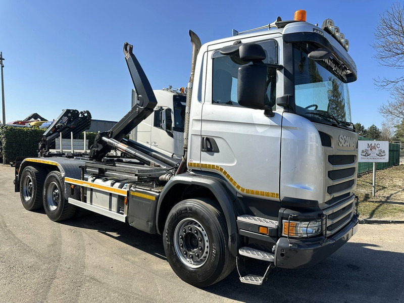 Scania G450 6x4 HOOKLIFT / HAAKSYSTEEM AJK 20T - 5760mm - 3m90 WB - HUB REDUCTION / STEEL SUSPENSION - EURO 6 - BE TRUCK - Autocarro scarrabile: foto 1 Scania G450 6x4 HOOKLIFT / HAAKSYSTEEM AJK 20T - 5760mm - 3m90 WB - HUB REDUCTION / STEEL SUSPENSION - EURO 6 - BE TRUCK - Autocarro scarrabile: foto 1