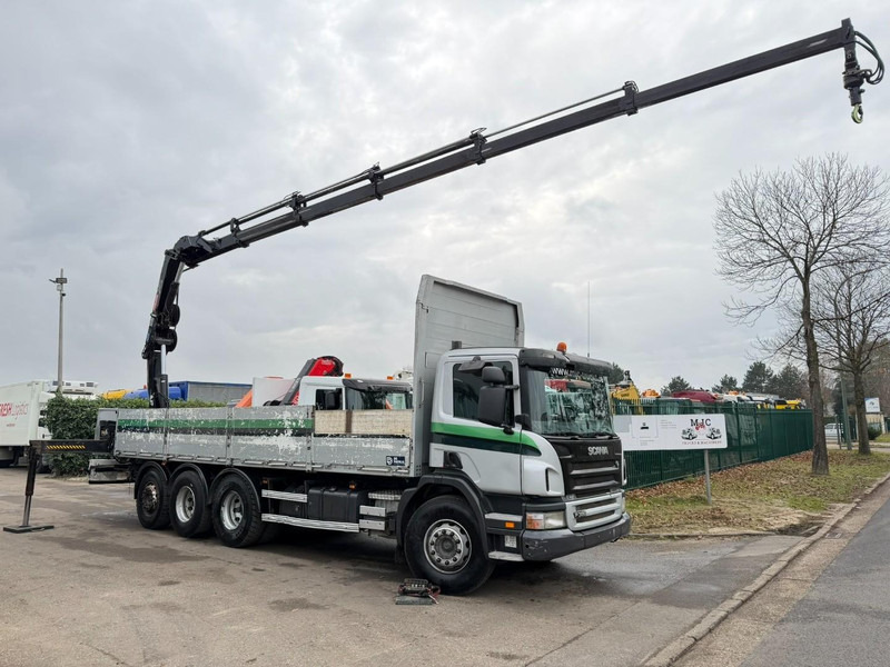 Scania P380 8x4 TRIDEM + CRANE HIAB 166 ES-5 HIPRO - ROTATOR + RADIO - 7m60 PLATFORM - MANUAL - LIFT + STEERING AXLE - Camion con gru: foto 1 Scania P380 8x4 TRIDEM + CRANE HIAB 166 ES-5 HIPRO - ROTATOR + RADIO - 7m60 PLATFORM - MANUAL - LIFT + STEERING AXLE - Camion con gru: foto 1
