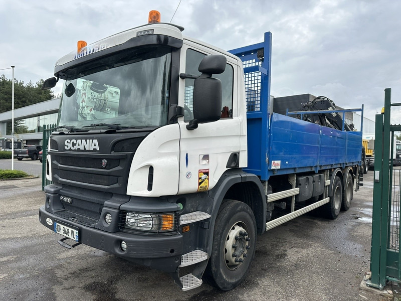 Scania P410 6x4 + CRANE HIAB 166 ES-4 - RETARDER - ROTATOR - PLATFORM 6m80 - BIG AXLES HUB REDUCTION - STEEL SPRING - Camion con gru: foto 4 Scania P410 6x4 + CRANE HIAB 166 ES-4 - RETARDER - ROTATOR - PLATFORM 6m80 - BIG AXLES HUB REDUCTION - STEEL SPRING - Camion con gru: foto 4