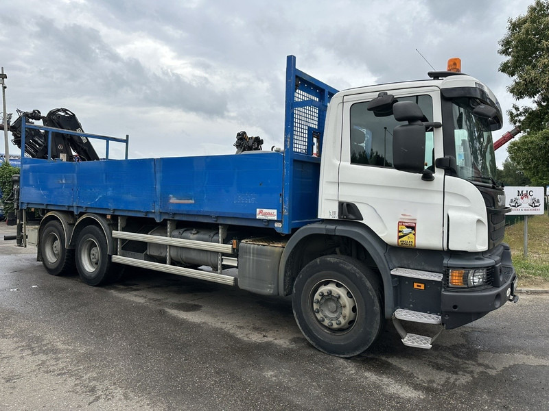 Scania P410 6x4 + CRANE HIAB 166 ES-4 - RETARDER - ROTATOR - PLATFORM 6m80 - BIG AXLES HUB REDUCTION - STEEL SPRING - Camion con gru: foto 1 Scania P410 6x4 + CRANE HIAB 166 ES-4 - RETARDER - ROTATOR - PLATFORM 6m80 - BIG AXLES HUB REDUCTION - STEEL SPRING - Camion con gru: foto 1