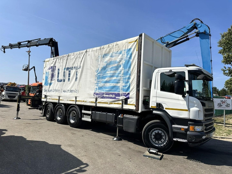 Scania P410 8x4 TRIDEM PRITSCHE PLANE + KRAN HIAB 244 EP-4 HIDUO - RETARDER - LIFT + STEERING AXLE - *327.000km* - RADIO - Camion centinato, Camion con gru: foto 1 Scania P410 8x4 TRIDEM PRITSCHE PLANE + KRAN HIAB 244 EP-4 HIDUO - RETARDER - LIFT + STEERING AXLE - *327.000km* - RADIO - Camion centinato, Camion con gru: foto 1