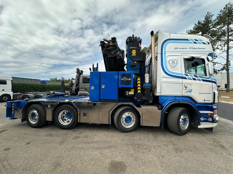 Camion con gru Scania R500 8x2 + CRANE 100Tm! PALFINGER PK100002 G 8x + 1 ME - RETARDER - ALCOA DURA BRIGHT - LIFT + STEERING - 5/6 HYDR F - TÜV 05/2026 - TOP CONDITION: foto 12